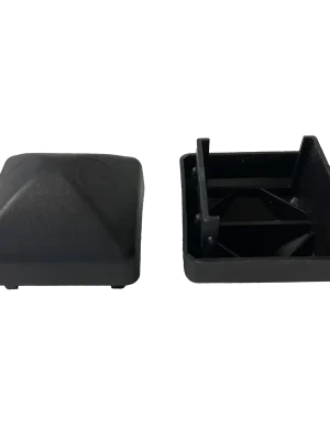 Rechteckkappen 40x40x28mm schwarz PE (Polyethylen) Knallerangebot